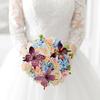Simulation Butterfly Ornament colorful floral decoration, DIY bouquet, graduation hat embellishment and bohemian home decoration