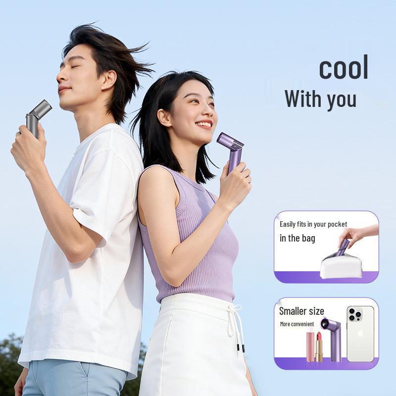 Multi-Functional Portable Mini Fan with Digital Display for Desktop, Neck, and Handheld Use
