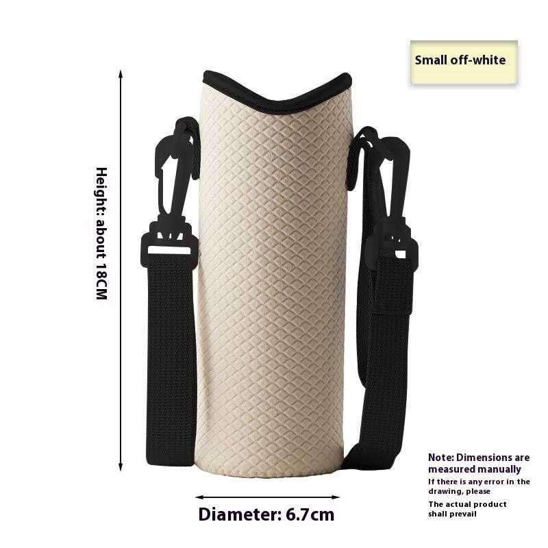 

Portable Water Bottle Cover Insulated Bag Portable With Strap Water Bottle Case Cup Sleeve Vacuum Cup Sleeve Camping Accessories S бежевый