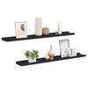 Picture Ledges 2 pcs Black 80 x 9 x 3 cm MDF