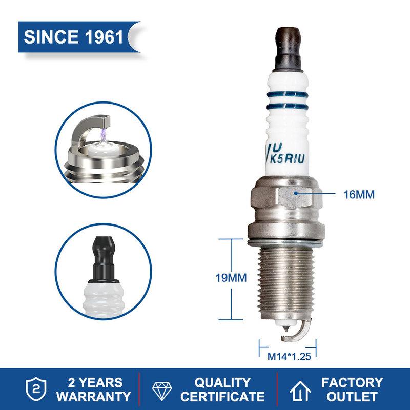 2/4/6/8pcs Original Torch K5RIU High Performance Iridium Spark Plug for NISSAN for OPEL for TOYOTA for VW for UAZ