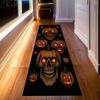 Halloween Skull Pumpkin Runner Rug Spooky Non-Slip Hallway Carpet Entryway Floor Mat Scary Holiday Decor