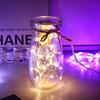 LED Fairy Lights String: Small Copper Wire Decoration with Battery Box, Ideal for Christmas and Outdoor Atmosphere Lighting.