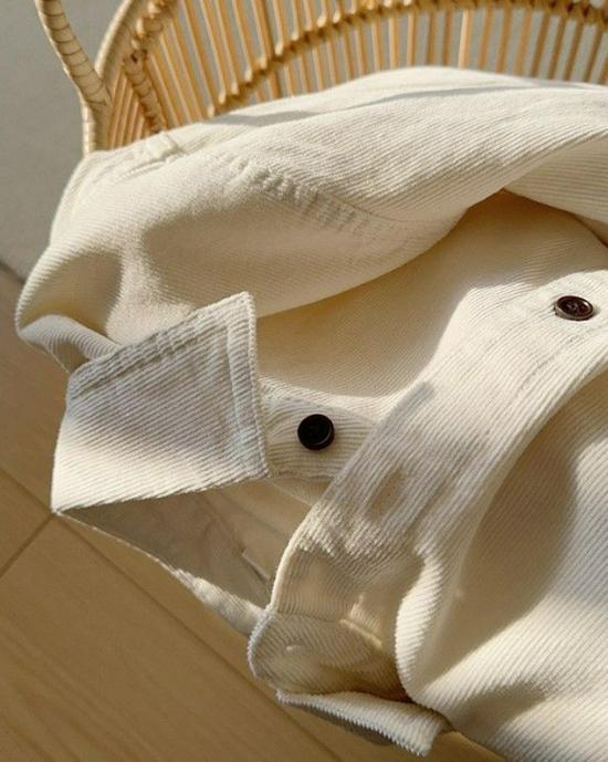 Women's Corduroy Shirt: Autumn/Winter Korean Style Long Sleeve Lapel Cardigan Top