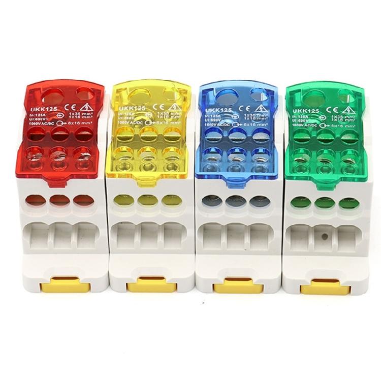 Multiple Output Electrical Enclosures DIN Rail 8 Terminals Port Brass Contacts Sturdy Plastic Housing Daily Use