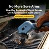 Rechargeable Electric Barbecue Brush with Wide Wire Head, Handheld Form and Detachable Brush Head for Outdoor Cooking Care After Cooking
