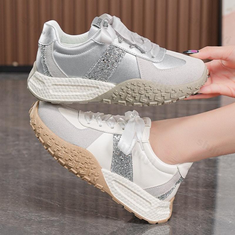 Damen Plateausneaker Herbst Neu Komfort Rutschfest Verschleißfest Laufschuhe Mode Schnürung Höhensteigerung Freizeitschuhe