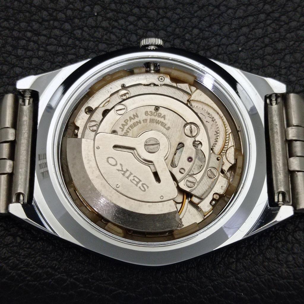 REFURBISHED VINTAGE SEIKO 5 AUTOMATIC 6309A JAPAN MENS WHITE WATCH a441347-4 Sk-a441347-1
