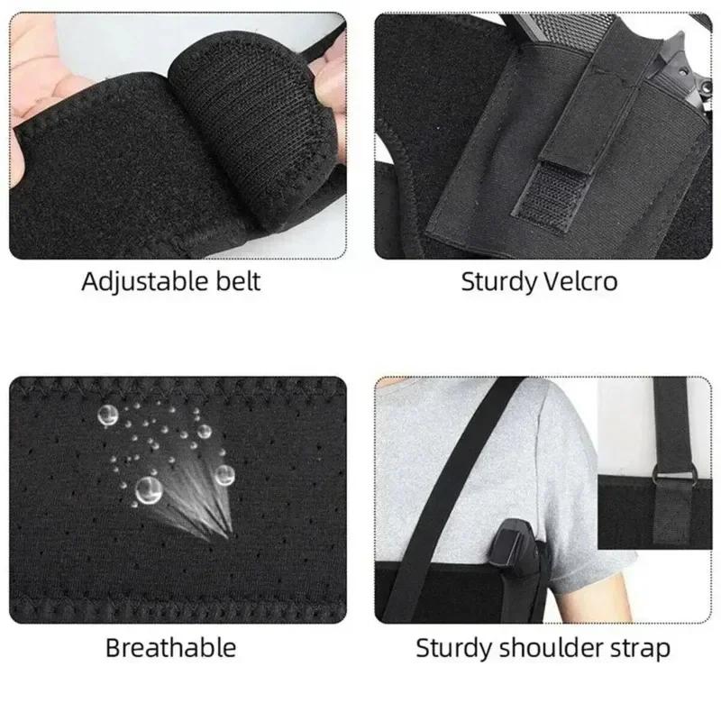The Crossbody Underarm Concealed Elastic Sports Waist Strap Tactical Concealment Quick-pull Gun Holster