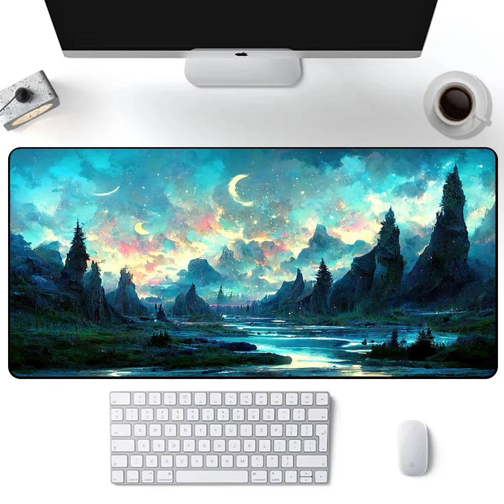 XXL Fantasy landscape carpet large mouse pad MM game table mat accessories suitable for players gaming office non-slip