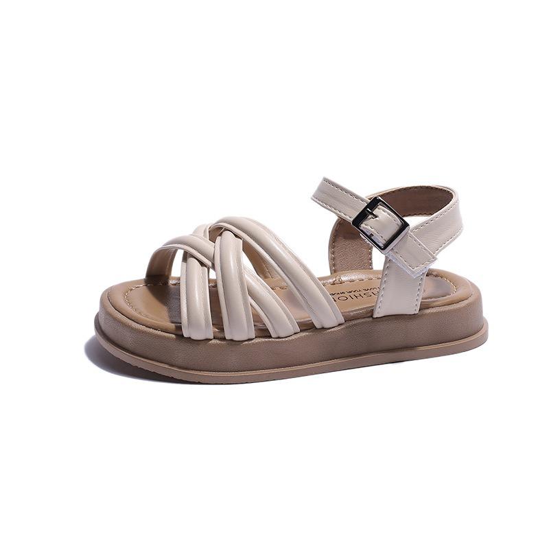 Girls' Roman Sandals for Summer, Children's Shoes, Soft-Soled Stylish Shoes for Little Girls and Middle-to-Older Children.