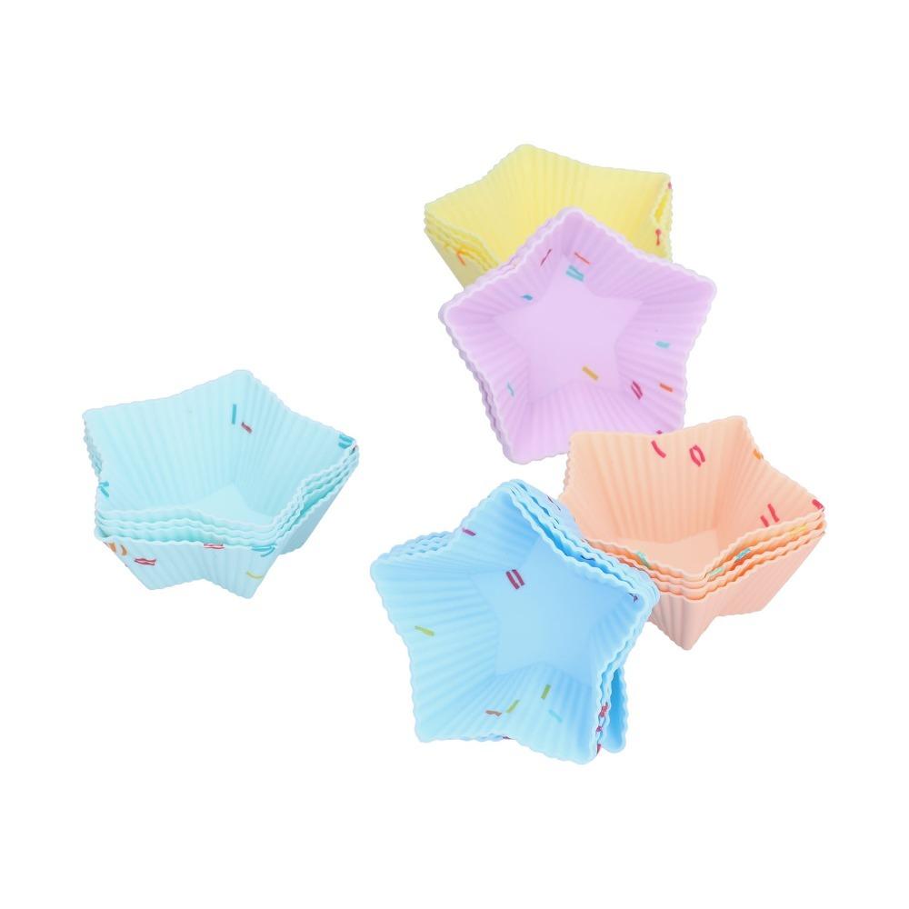 20PCS Flexible Silicone Muffin Cup Mold High Low Temperature Resistant Cupcake Liner  Cake Baking