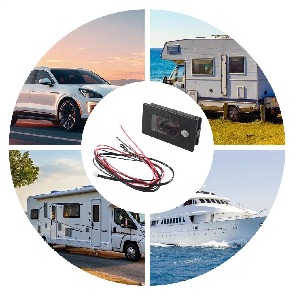 NEW RV Battery Charge Level Indicator 10V-100V Lithium Battery Capacity Meter Tester Display LED Tester Voltmeter Motor Car Boat