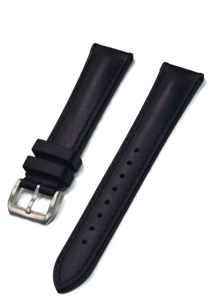 ROCHELAIS CALF Watch with Replacement Made of Cowhide Leather and Strap, 20mm, Black, Tool, U1127HW1, Rubber.