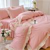 Ins Princess Bedding Set Ruffle Duvet Cover Set Korean Design  Skirt Sheet Set Women Girls Bedroom Decor Luxury Bedding Set
