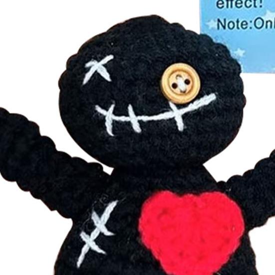 Positive Voodoo Doll Inspirational Handmade Crochet Doll Gifts Emotional Support