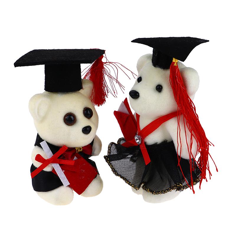 12Cm Standing Graduation Ceremony Bear Doll Flower Bouquet Decoration