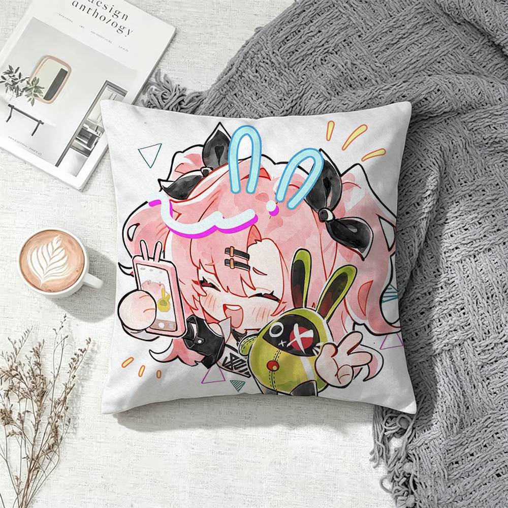 Nicole Zenless Zone Zero Square Double-Sided Printed Pillow Case Sofa Cushion Cover Bedroom Bedside Decor