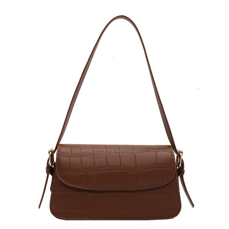 Bag Women's New Fashionable Crocodile Pattern Shoulder Underarm Bag Versatile Messenger Bag