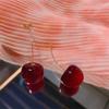 Cute Cherry Fruit Acrylic Earrings Fashionable Resin Cherry Earrings For Women Kpop Jewelry Trendy Accessories