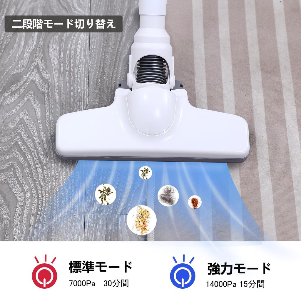 EFSHREE Cordless Vacuum Cleaner, 14000Pa, Stick Vacuum, Handheld Vacuum, Powerful Suction, USB Rechargeable, 2-Way