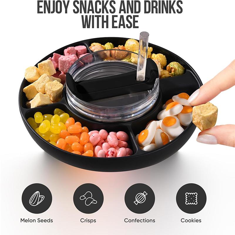 1-10PCS Cup Compartment Fruit Snack Platter Plate Water Cup Snack Tray Silicon Cup Holder  Water Cup Snack Tray Snack Platter