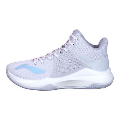Li Ning Sonic 1 Team Edition Anti-Slip Durable Mid-Top Basketball Shoes Men Sneakers Gray Blue ABPP029-12