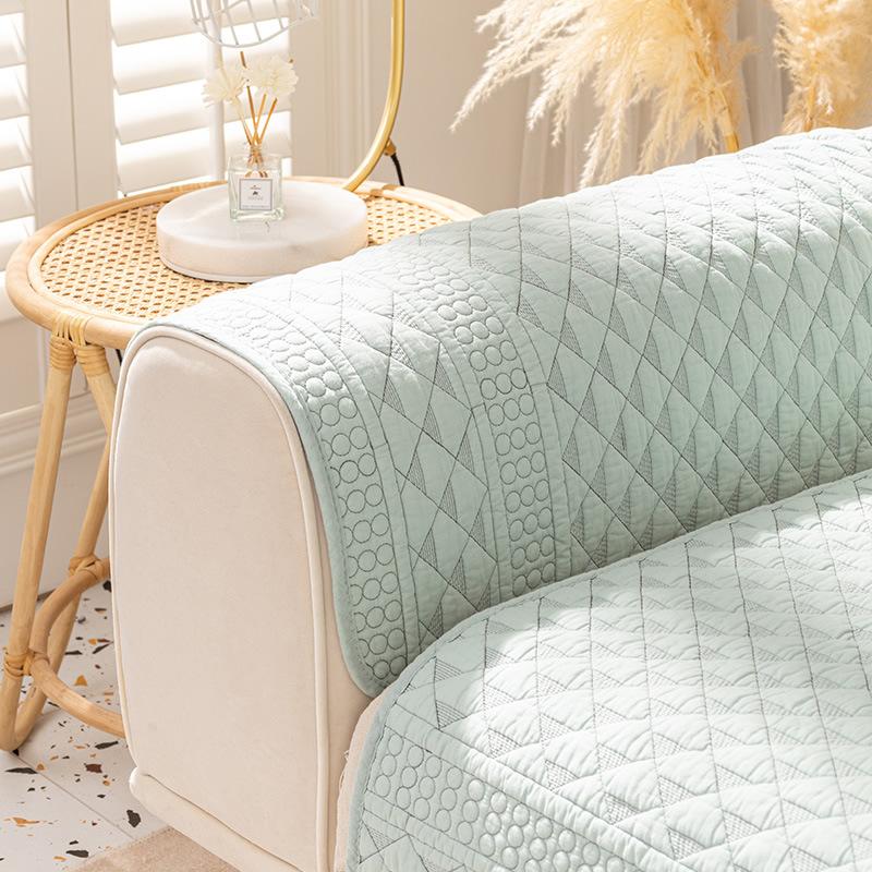 Sofakissen aus reiner Baumwolle, doppelseitig, für alle Jahreszeiten, schlicht, rutschfest, nordisch, frisch, Sitzkissen, Stoffbezug, Stoffbezug