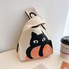Sommer Damen Niedliche Mini-Tasche Vielseitige Mode Handytasche Cartoon Gestrickte Handtasche Umhängetasche Umhängetasche