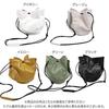 Kobe Lettuce Faux Leather Round Drawstring Bag [B1324] Women's One Size Ivory