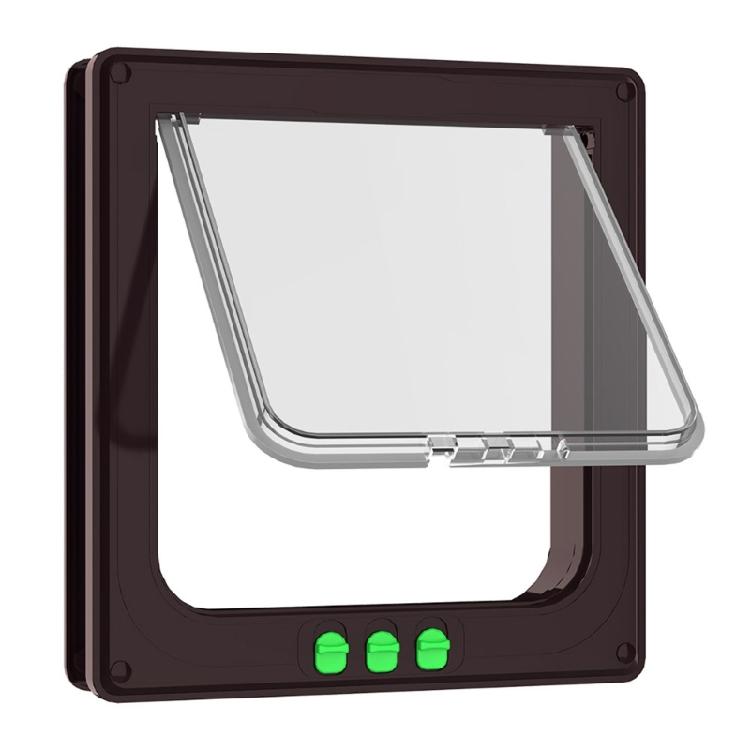 

Lockable Safe Flap Door for Cats and Small Dog Easy Installation Door Mount DIY M коричневий