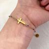 Sleek European & American Stainless Steel Cross Drop Oil Bracelet - Women's Fashion Jewelry Hot Seller