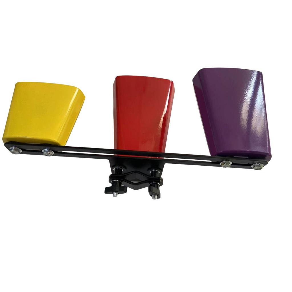 Melody Percussion Set: Cowbells, Claves, Bass Drum, and Hanging Cowbell Mount