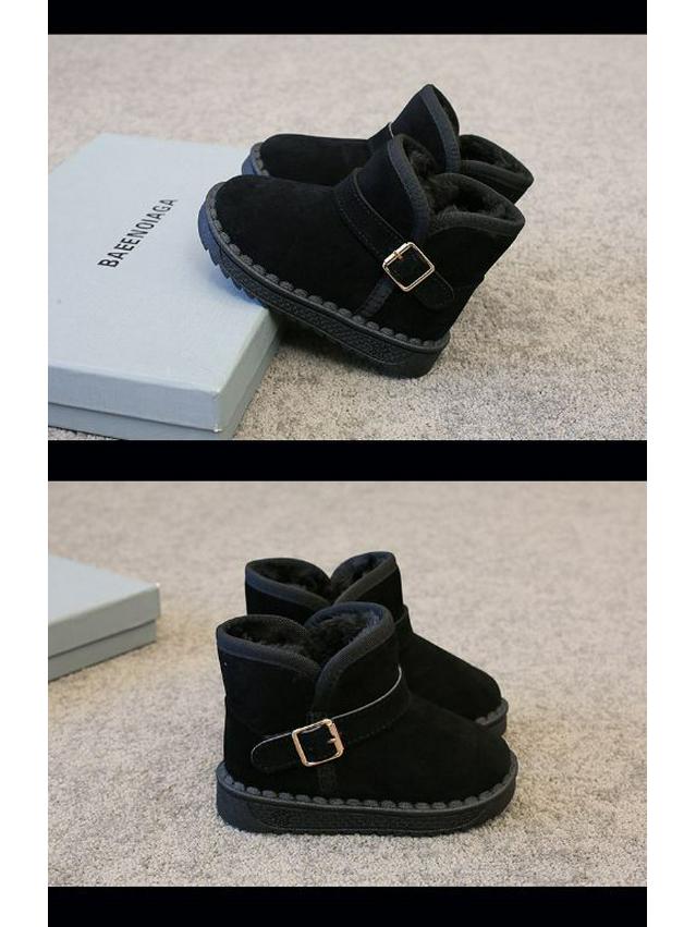 Kids' Winter Snow Boots: Velvet-Lined, Thick Cotton Shoes for Boys and Girls