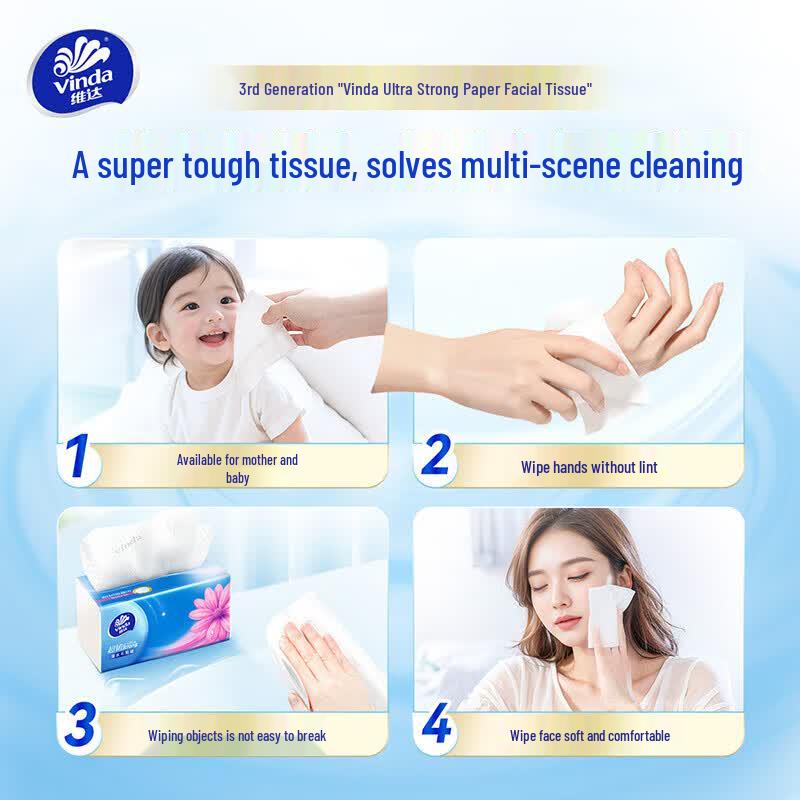 Vinda Ultra-Strong 3-Ply Facial Tissues