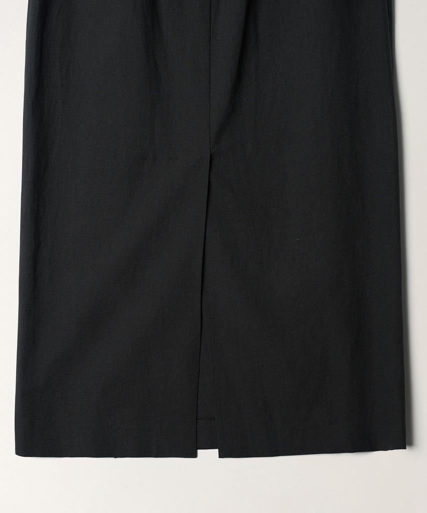 Tudment Linen Long Skirt_Charcoal