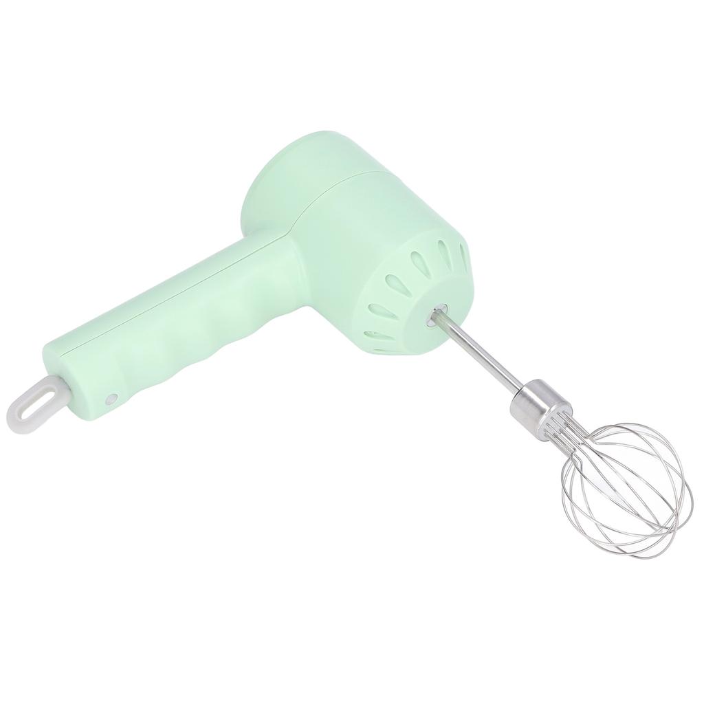 Electric Cordless Hand Mixer Small Household 3 Speed Changing Whisk for Kitchen Baking Green