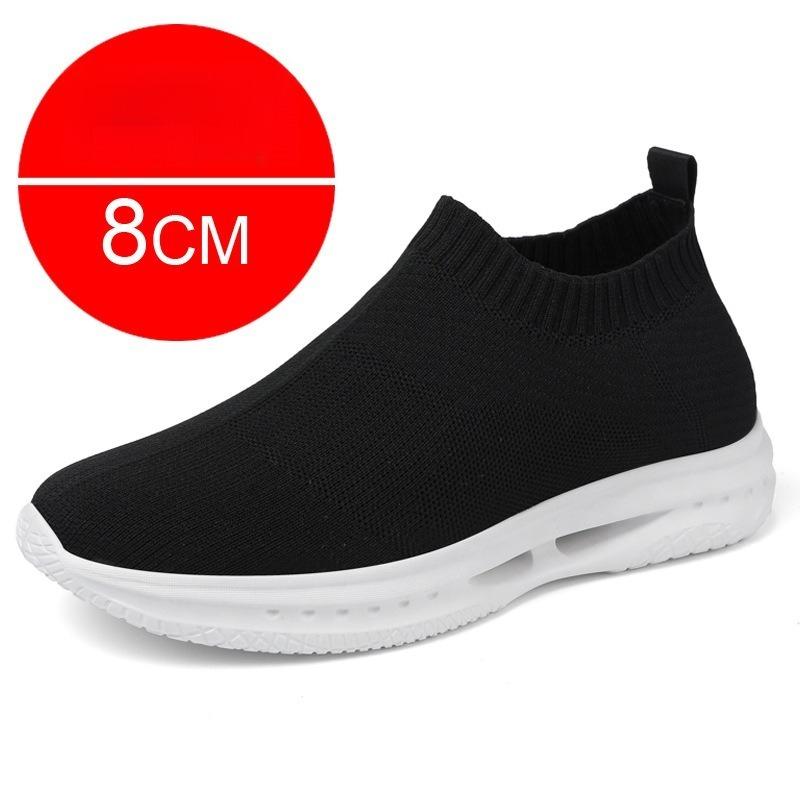 

Flying socks men s shoes invisible heightening shoes 8CM summer new lazy shoes mesh heightening 6 running sports shoes 37