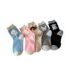 Winter Thick and Warm Ladies' Woolen Socks Featuring Cute Cartoon Puppies, Mid-calf Socks Suitable for Home Sleeping.