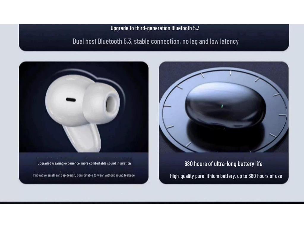 2024 Kabelloses Bluetooth In-Ear-Headset: Geräuschunterdrückung, Sportfreundlich, Lange Akkulaufzeit, Kompatibel mit Apple, Huawei, Xiaomi