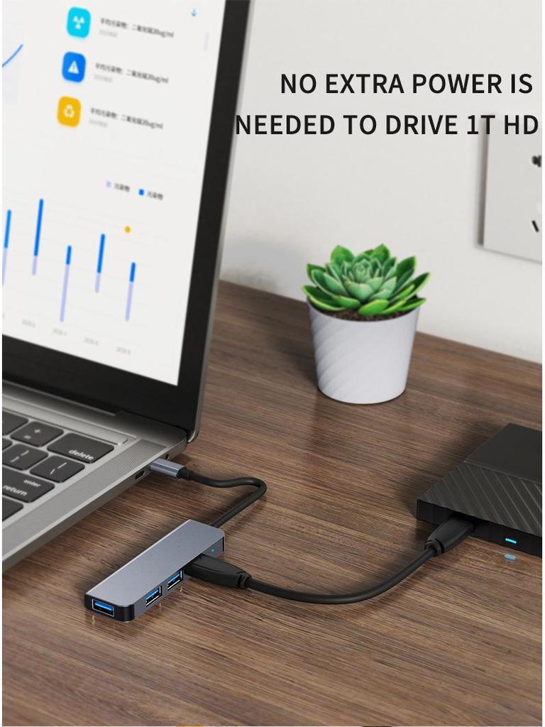 Multi-Port-USB-Hub-Adapter für iPad und Apple Laptop