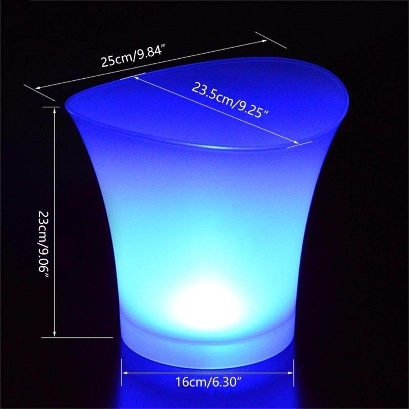 LED Glowing Ice Buckets Bar Nightclub Light Up Champagne Beer Bucket