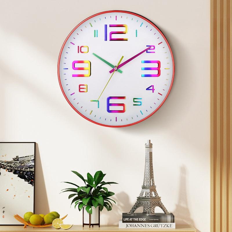12 Inch Simple and Fashionable Wall Clock Silent Non-Ticking Decorative Clock for Office Bedroom Kitchen Living Room Decor