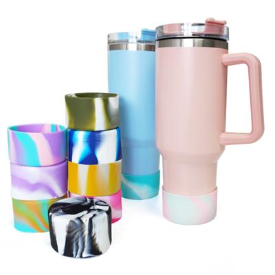 Bottle Bottom Cover Contrast Color Multi-purpose Abrasion Resistant Wear-resistant Silicone Water Bottle Bottom Sleeve Household Supply