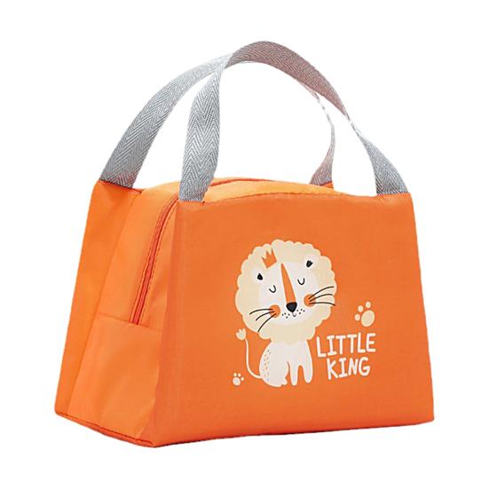 Excellent Cartoon Pattern Soft Texture Bento Tote Children Insulated Lunch Pack Bag for Picnic