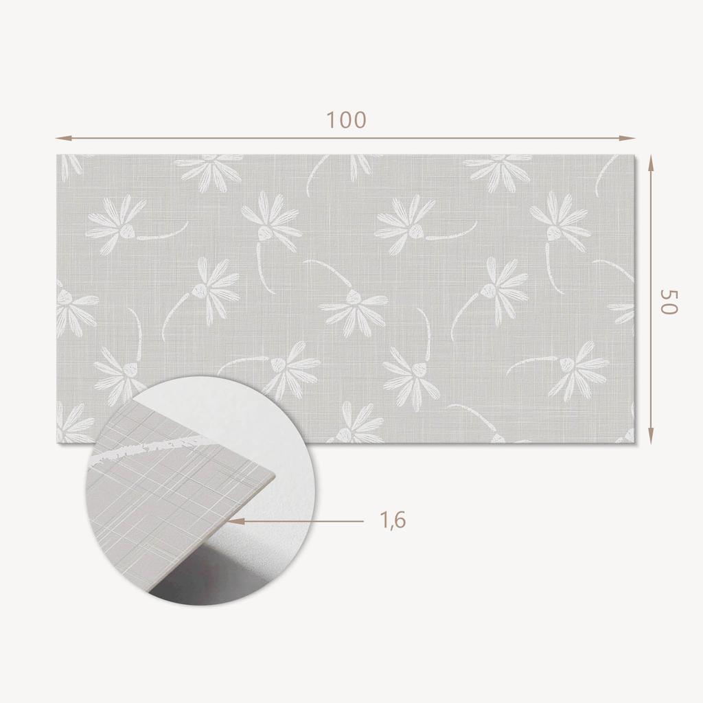 Panel Samoprzylepny Winylowy - Ścienna Dekoracja Do Biura 100X50 Cm Kwiatowy Wzór Na Tle