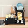 Multiurpose 360° Rotating Kitchen Dish Drying Storage Rack with Double Layer Designs Portable Accessory for Easy Use