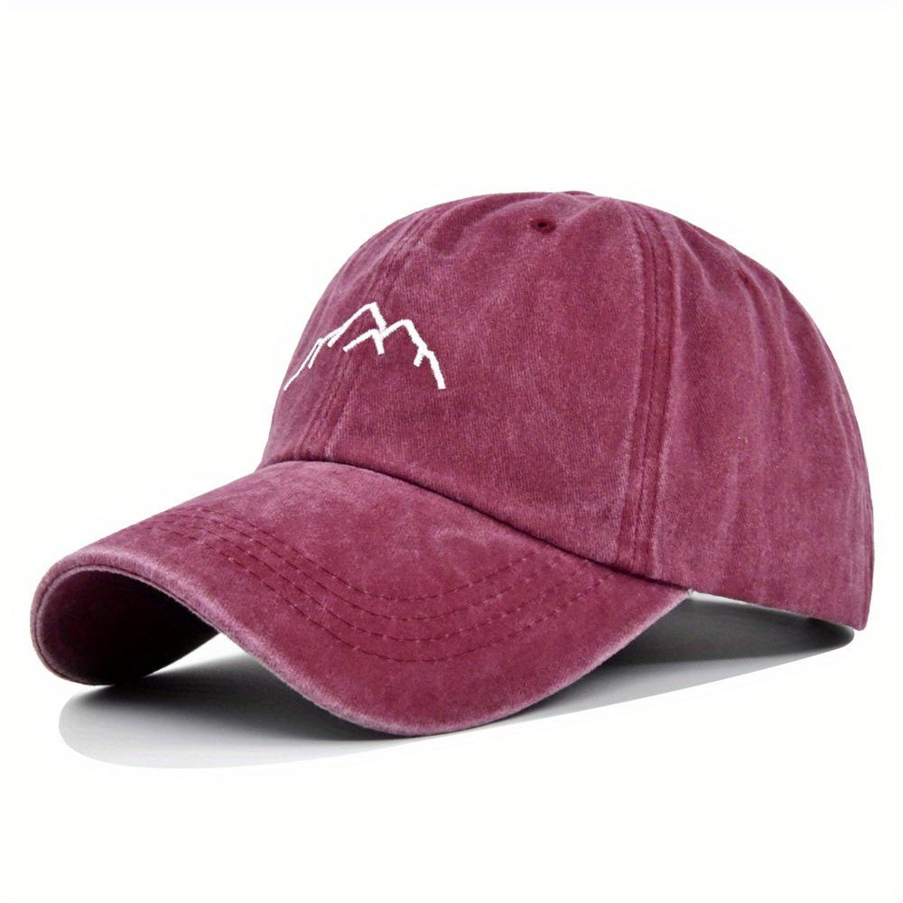 Berretto Snapback Unisex Ricamo Montagna Cotone Berretto da Baseball Protezione Solare Cappello Trucker Per Campeggio Escursionismo Pesca all'Aperto