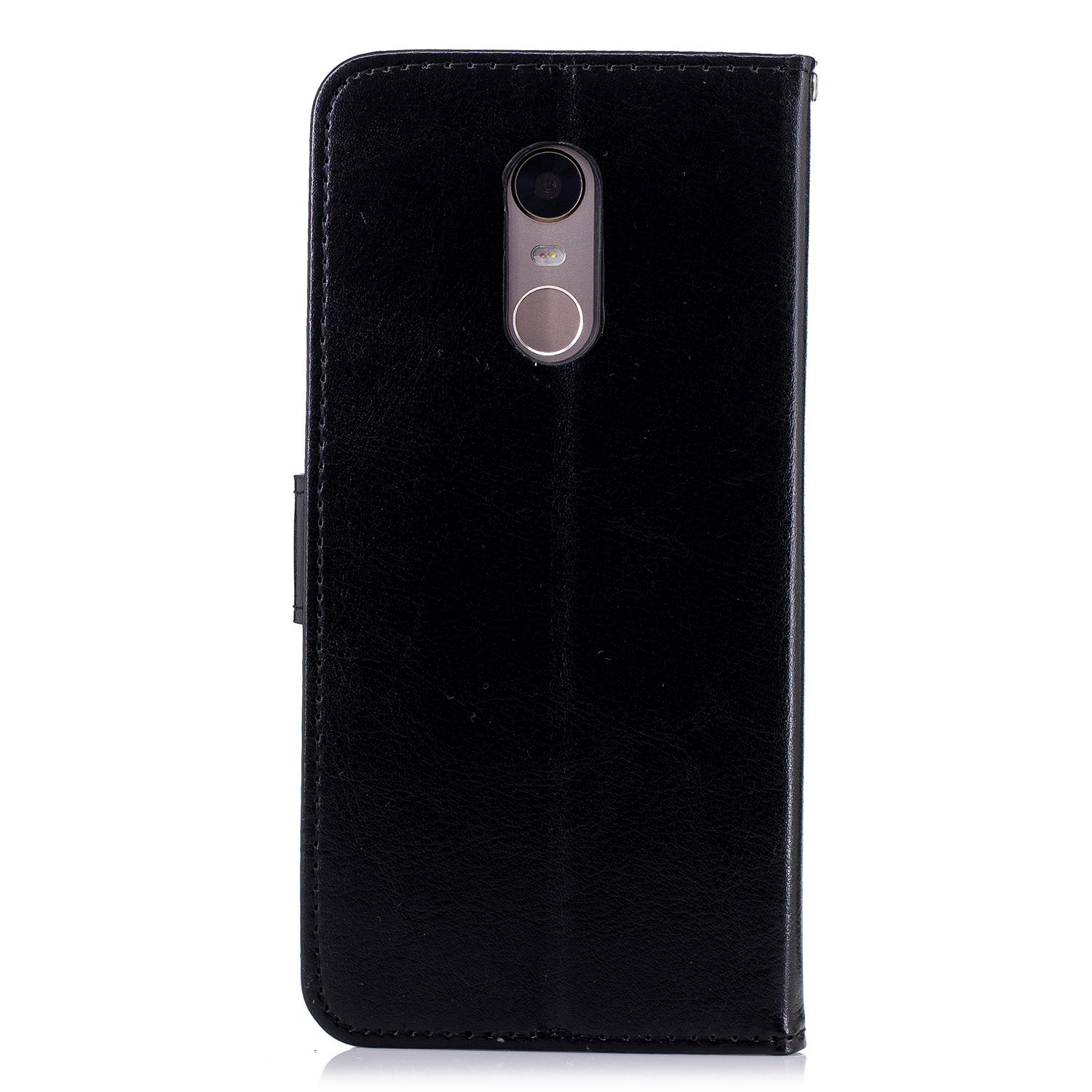 Coque Portefeuille Flip En Cuir Noir Pour Xiaomi Note 8/9, Redmi 8/9A, Mi 10T/10 Lite - Mince, Antichoc, Chargement Qi
