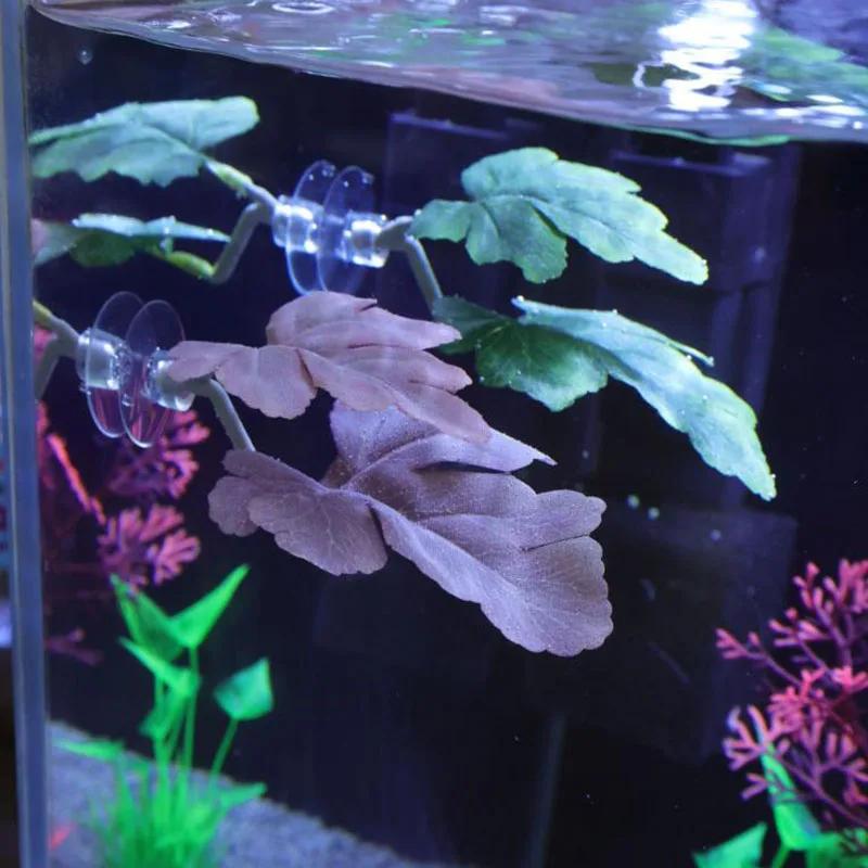New Double Layer Fish Tank Aquarium Artificial Leaf Betta Fish Rest Spawning Ornamental Plant Betta Fish Play Relax Hide Leaf